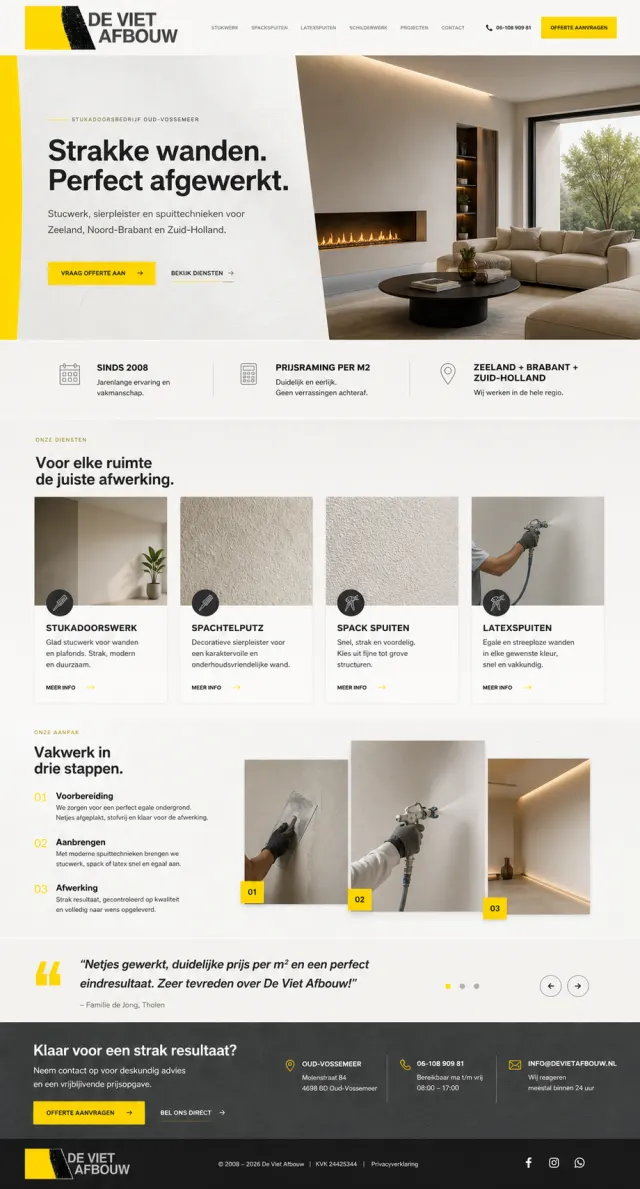 Websiteontwerp voor een timmer- en klusbedrijf